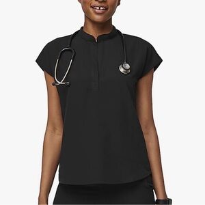 Figs rafeala black scrub top, Size S